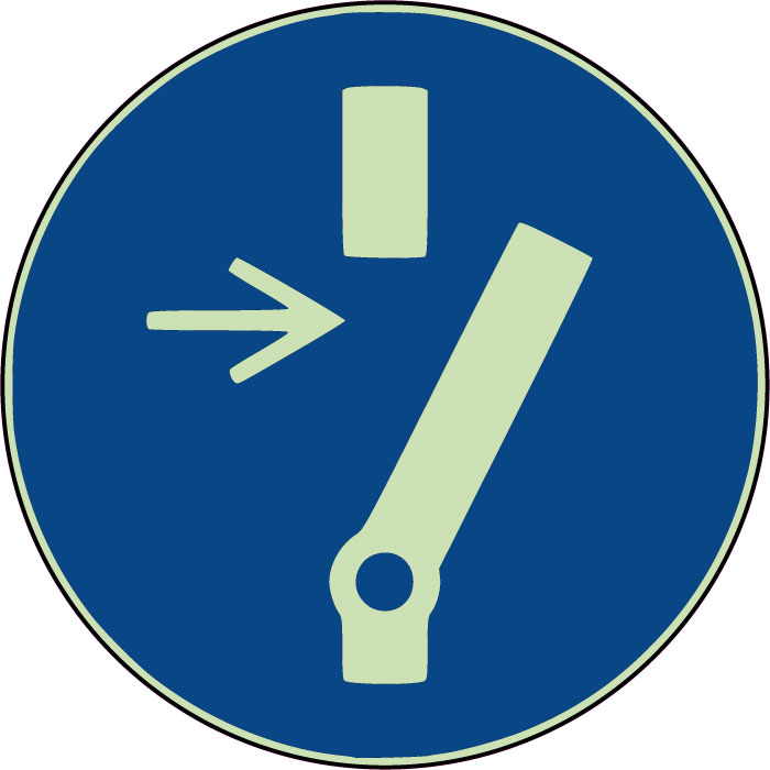  Panneau  Débrancher avant d'effectuer une activité de maintenance ou une rép photoluminescent