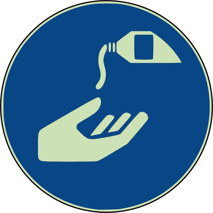  Panneau Utiliser une crème de protection photoluminescent