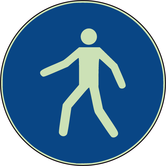  Panneau Utiliser le passage pour piétons obligatoire photoluminescent