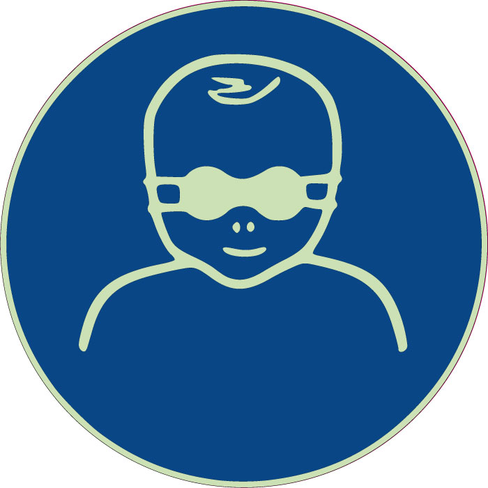 Panneau Protection opaque obligatoire des yeux pour les enfants en bas âge photoluminescent