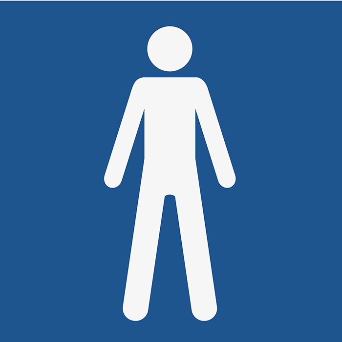 Pictogramme Toilette Homme en PVC – Signalétique Homme pour Espaces Publics