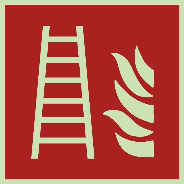  Panneau de sécurité incendie Échelle d'incendie photoluminescent