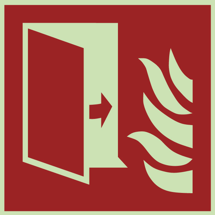  Panneau de sécurité incendie  Porte coupe feu photoluminescent