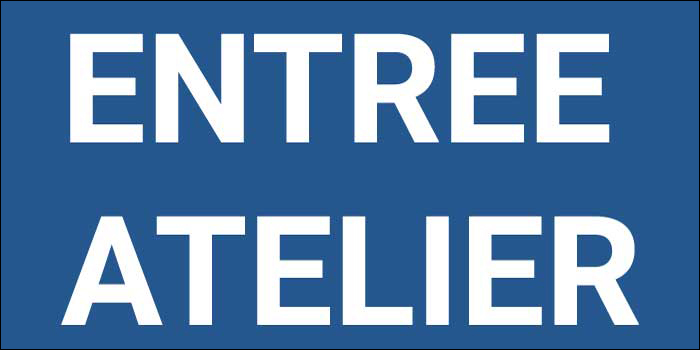Pictogramme ENTRÉE ATELIER
