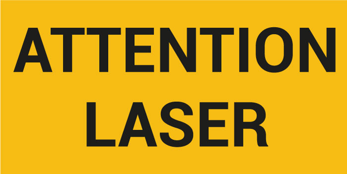 Pictogramme ATTENTION LASER
