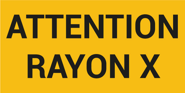 Pictogramme ATTENTION RAYON X
