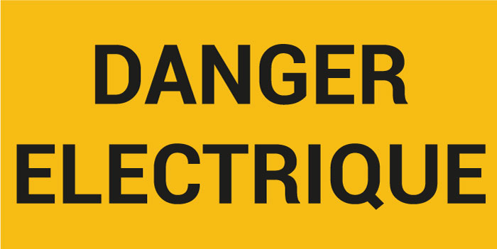 Pictogramme DANGER ÉLECTRIQUE
