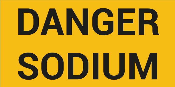 Pictogramme DANGER SODIUM
