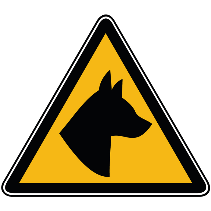 Pictogramme Attention aux chiens