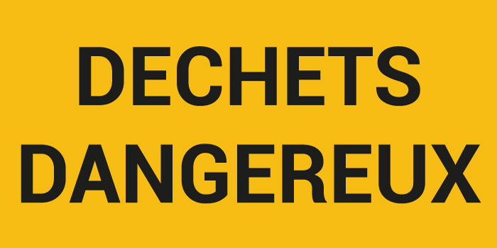 Pictogramme DÉCHETS DANGEREUX
