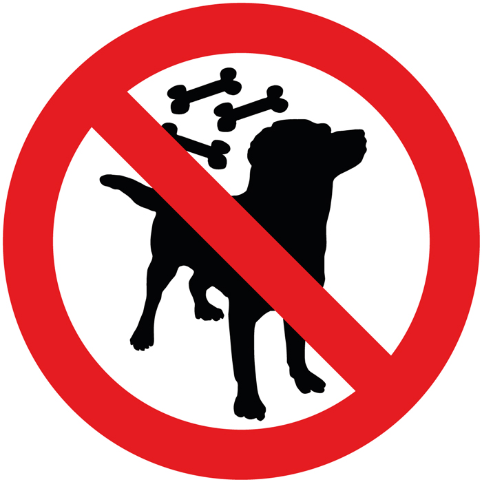 Pictogramme Attention interdiction de nourrir les chiens