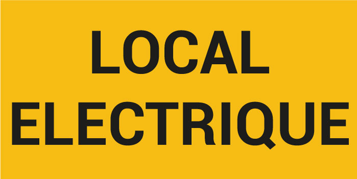 Pictogramme LOCAL ÉLECTRIQUE
