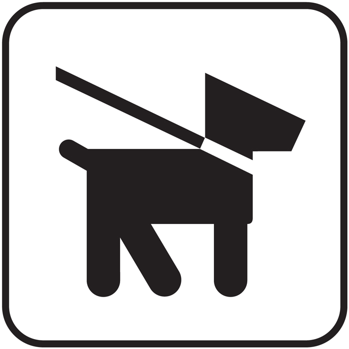 Pictogramme Chiens en laisse