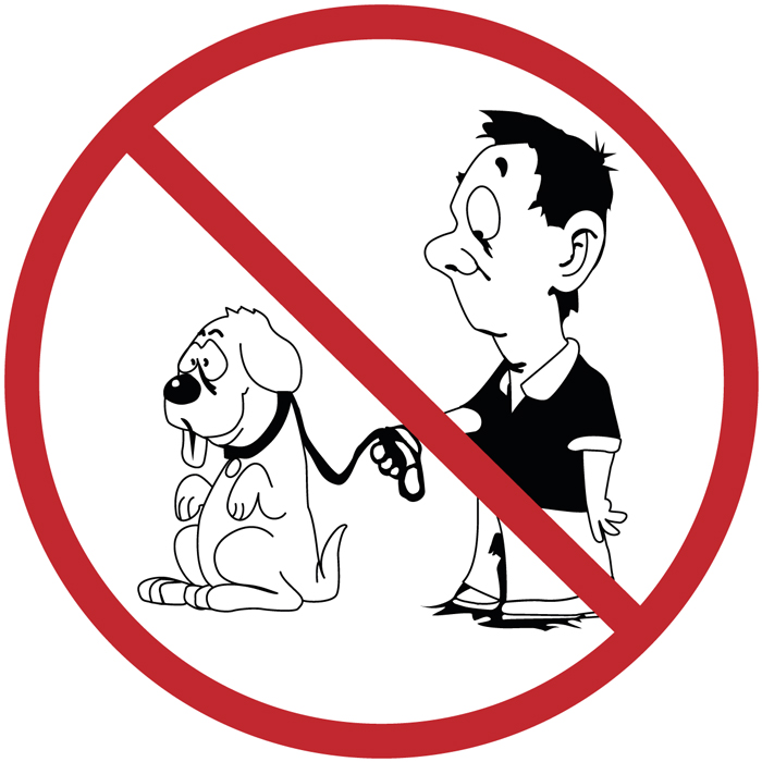 Pictogramme Les chiens sont interdits