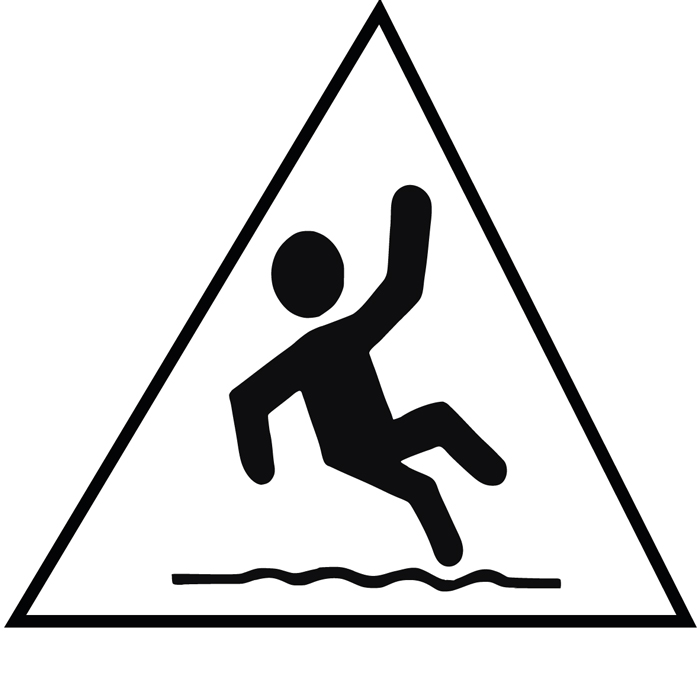 Pictogramme Attention risque de glissade