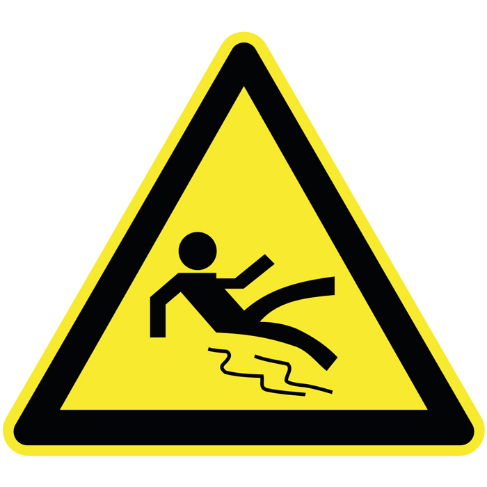Pictogramme Attention sol glissant