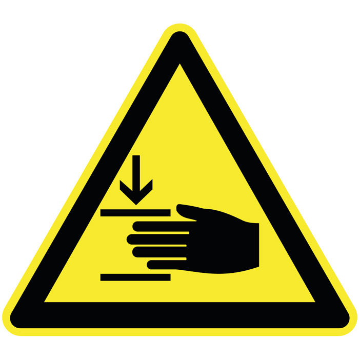 Pictogramme Danger d écrasement des mains