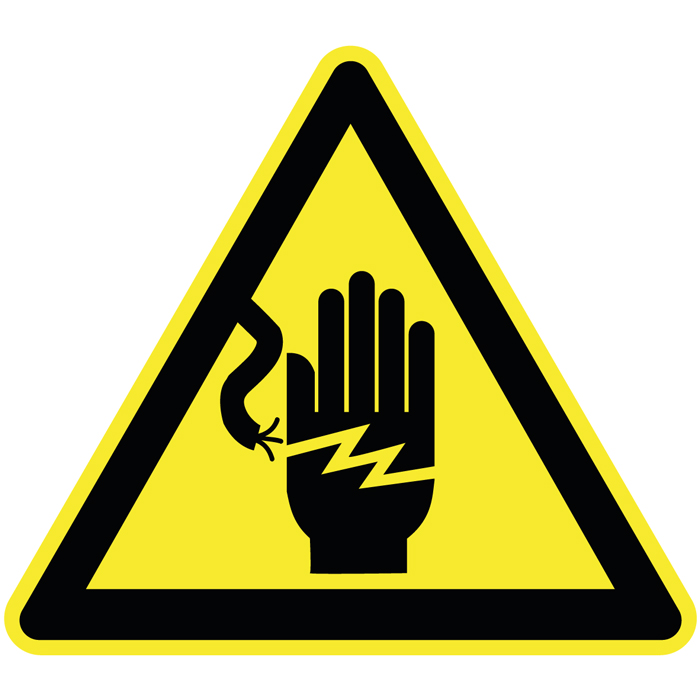 Pictogramme Danger électrocution des mains
