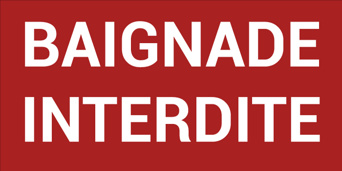 Pictogramme BAIGNADE INTERDITE
