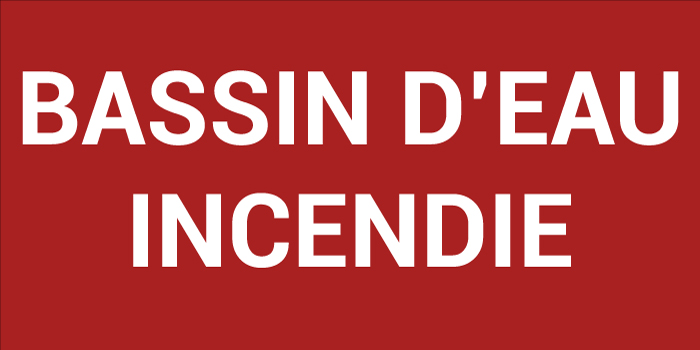 Pictogramme BASSIN D’EAU INCENDIE
