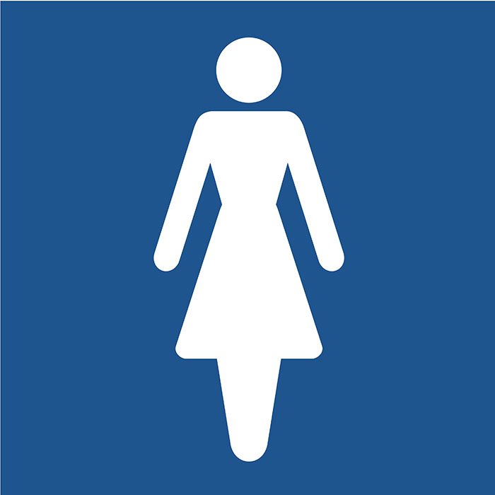 Pictogramme Signalétique Toilettes pour Femme - Identification Clair et Visible