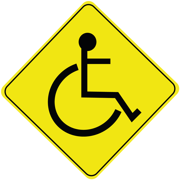 Pictogramme Interdit aux fauteuils roulant