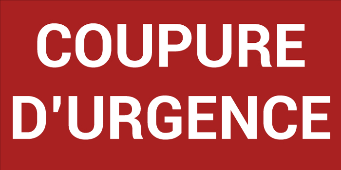Pictogramme COUPURE D’URGENCE
