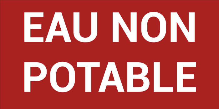 Pictogramme EAU NON-POTABLE
