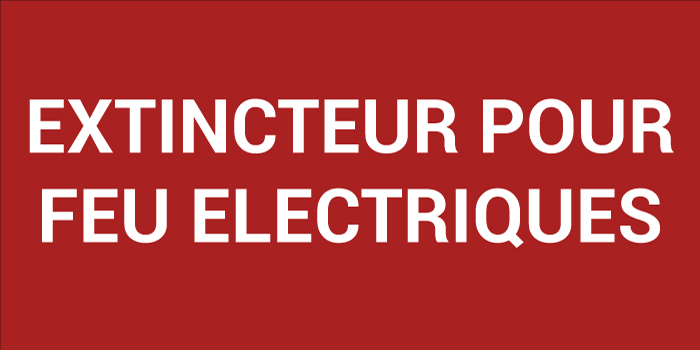 Pictogramme EXTINCTEUR POUR FEU ELECTRIQUES