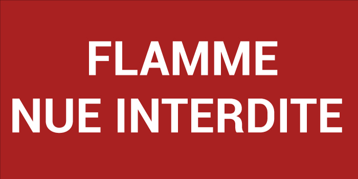 Pictogramme FLAMME NUE INTERDITE
