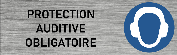 Plaque de porte Protection auditive obligatoire