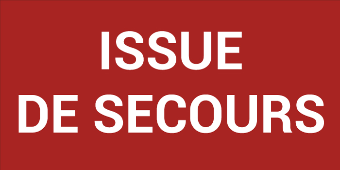 Pictogramme ISSUE DE SECOURS
