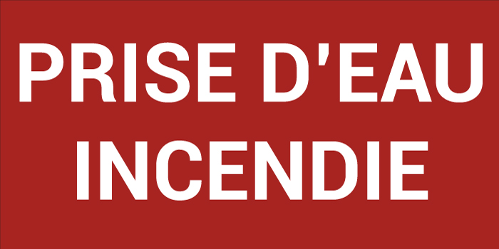 Pictogramme PRISE D’EAU INCENDIE
