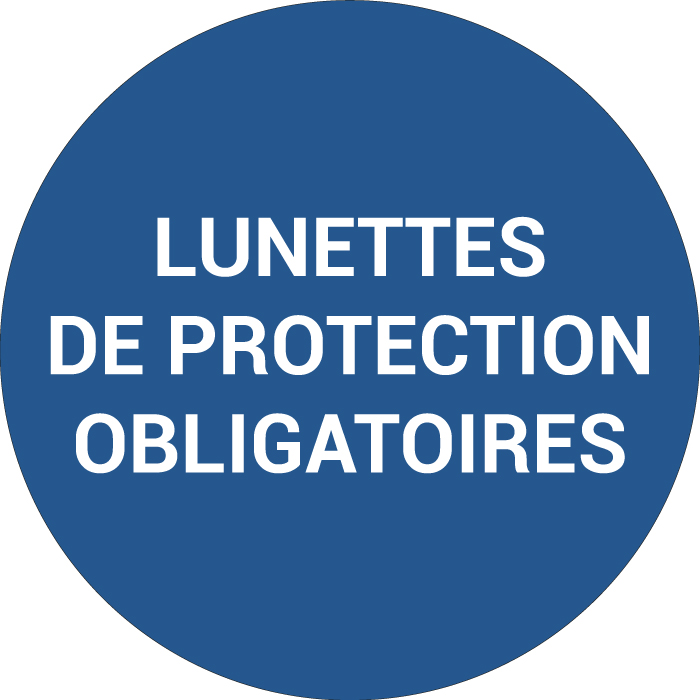 Pictogramme LUNETTES DE PROTECTION OBLIGATOIRES

