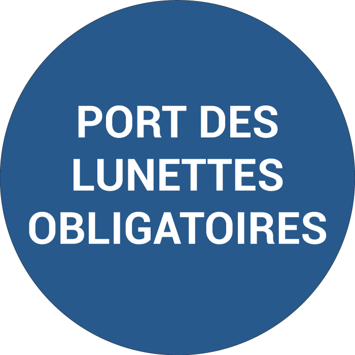 Pictogramme PORT DES LUNETTES OBLIGATOIRES