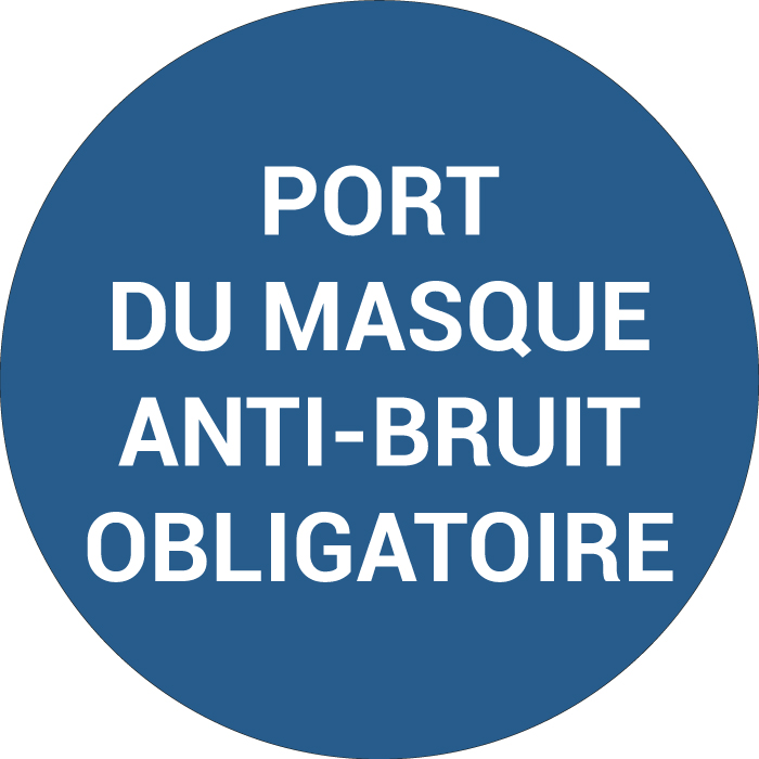 Pictogramme PORT DU MASQUE ANTI-BRUIT OBLIGATOIRE
