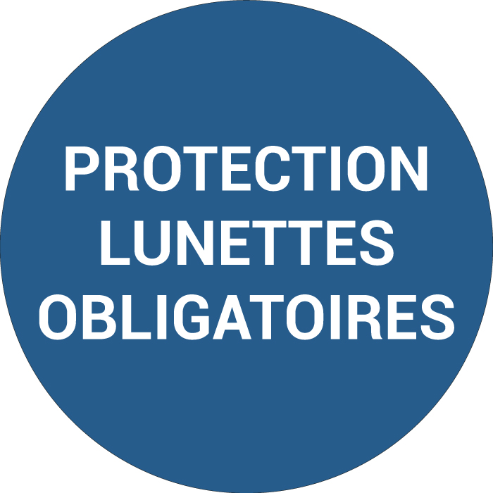 Pictogramme PROTECTION LUNETTES OBLIGATOIRES