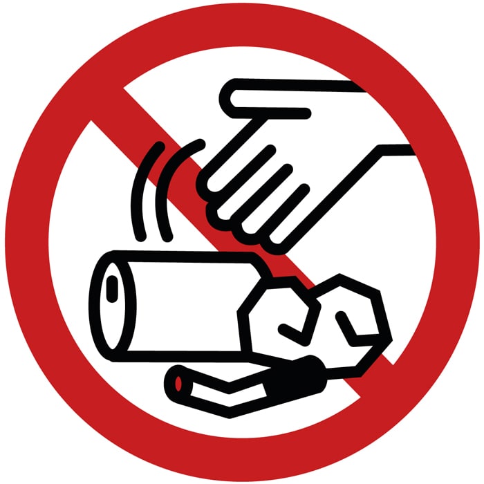 Pictogramme Interdits de laisser vos déchets dans cette zone