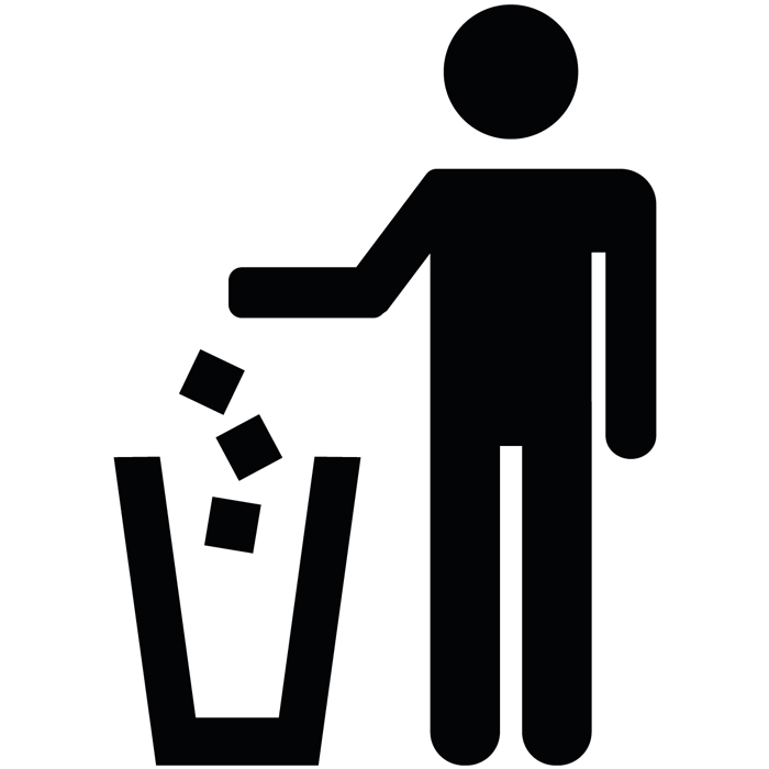 Pictogramme Jeter vos déchets