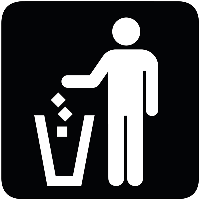 Pictogramme Jeter dans la poubelle