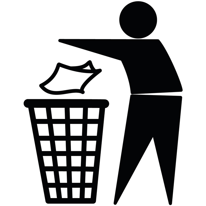  Pictogramme jeter dans la poubelle
