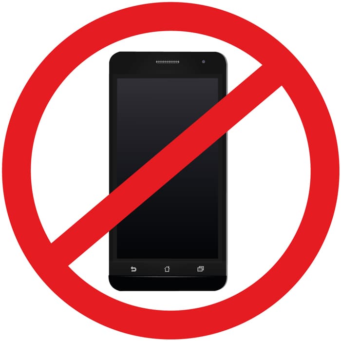 Pictogramme Affichage Interdiction d' utiliser son mobile