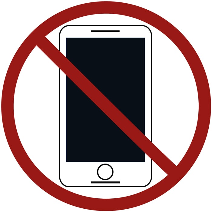 Pictogramme Interdiction d' utiliser son téléphone dans l école