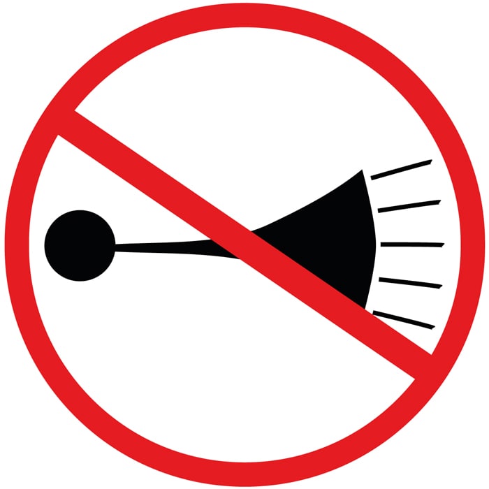  Pictogramme Interdiction de faire du bruit