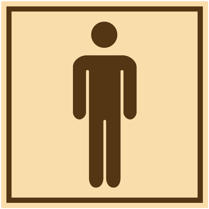 Panneau toilette homme