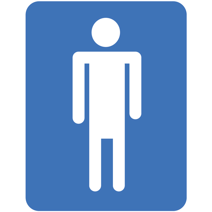 Panneau  toilette homme drôle