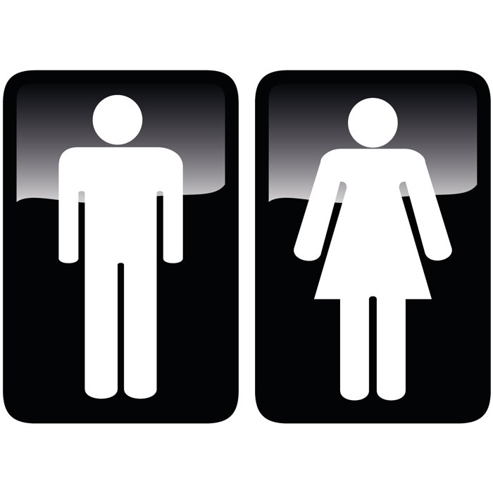 Panneau toilette homme femme