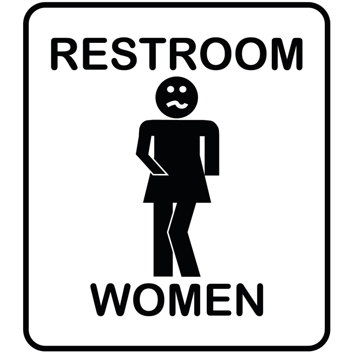 Panneau toilette femme drôle
