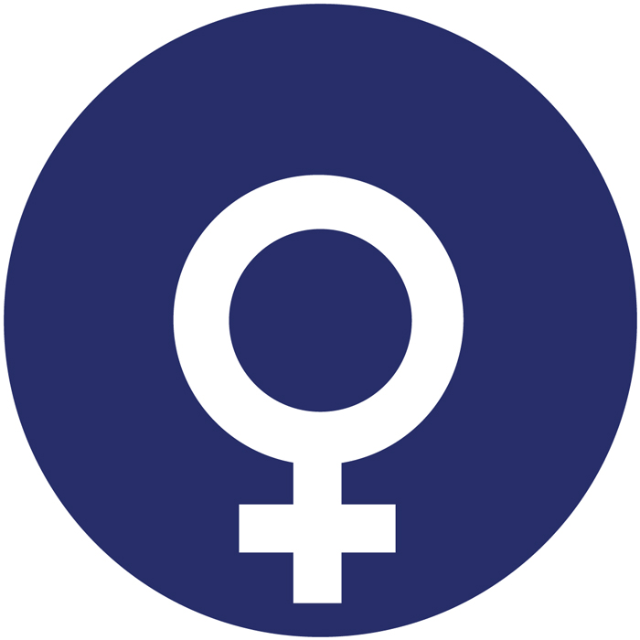 Panneau toilette symbole femme