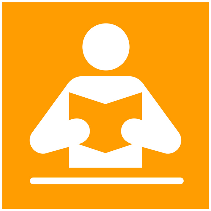 Panneau salle de lecture